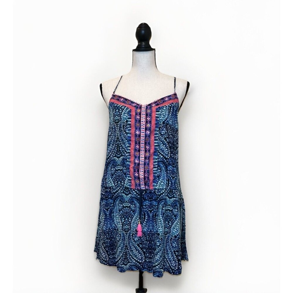 Nannette Lepore Swim Suit Cover Up Women’s Medium Blue & Pink Dress